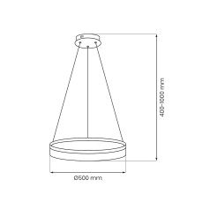 Lampa wisząca GALA SILVER 25W LED ML2242