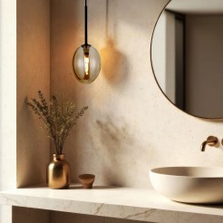 PEARL COGNAC LAMPA WISZĄCA 1XG9 10831