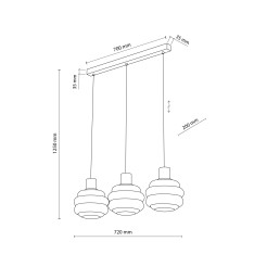 MELIA LAMPA WISZĄCA 3XE27 11091