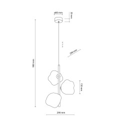 LAVA SABIA LAMPA WISZĄCA 3XG9 11107