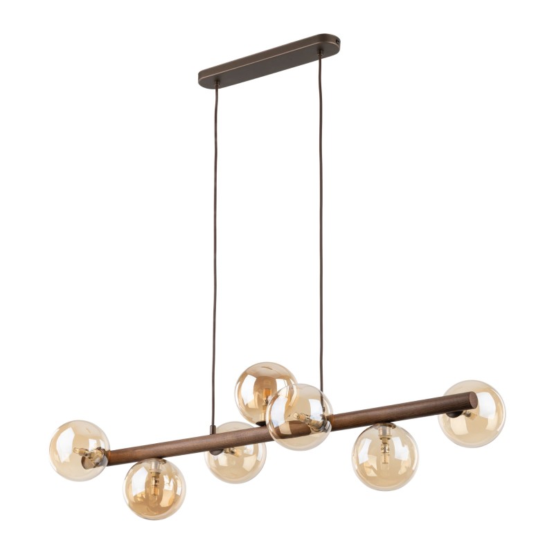 ESTERA WOOD ORZECH BURSZTYN LAMPA WISZĄCA 7XG9 11096