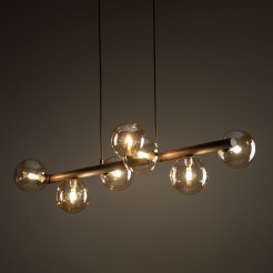 ESTERA WOOD ORZECH BURSZTYN LAMPA WISZĄCA 7XG9 11096