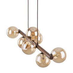 ESTERA WOOD ORZECH BURSZTYN LAMPA WISZĄCA 7XG9 11096