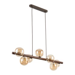 ESTERA WOOD ORZECH BURSZTYN LAMPA WISZĄCA 7XG9 11096