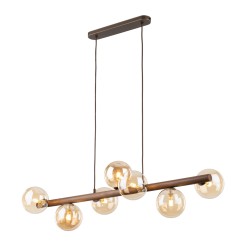 ESTERA WOOD ORZECH BURSZTYN LAMPA WISZĄCA 7XG9 11096