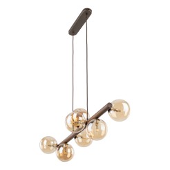 ESTERA WOOD ORZECH BURSZTYN LAMPA WISZĄCA 7XG9 11096