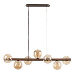 ESTERA WOOD ORZECH BURSZTYN LAMPA WISZĄCA 7XG9 11096