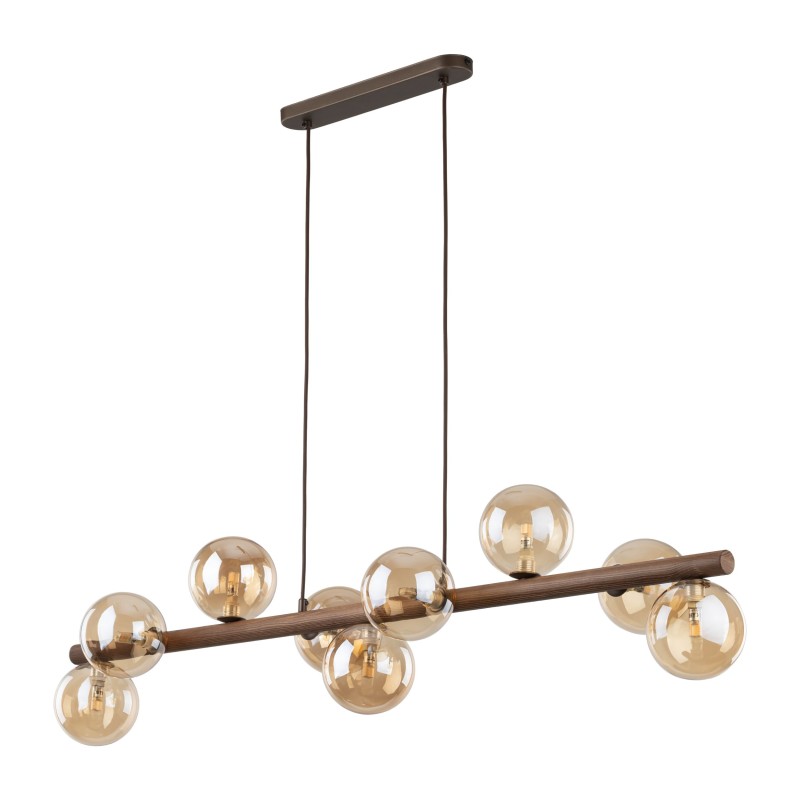 ESTERA WOOD ORZECH BURSZTYN LAMPA WISZACA 9XG9 11097
