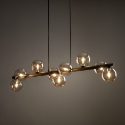 ESTERA WOOD ORZECH BURSZTYN LAMPA WISZACA 9XG9 11097