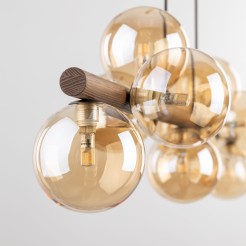ESTERA WOOD ORZECH BURSZTYN LAMPA WISZACA 9XG9 11097
