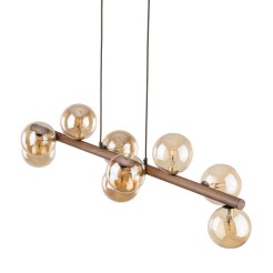 ESTERA WOOD ORZECH BURSZTYN LAMPA WISZACA 9XG9 11097