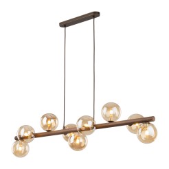 ESTERA WOOD ORZECH BURSZTYN LAMPA WISZACA 9XG9 11097