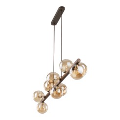 ESTERA WOOD ORZECH BURSZTYN LAMPA WISZACA 9XG9 11097