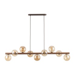 ESTERA WOOD ORZECH BURSZTYN LAMPA WISZACA 9XG9 11097