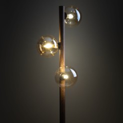 ESTERA WOOD ORZECH BURSZTYN LAMPA PODŁOGOWA 3XG9 16151