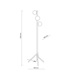 ESTERA WOOD ORZECH BURSZTYN LAMPA PODŁOGOWA 3XG9 16151