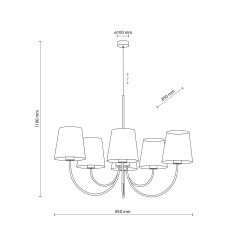 CANDI SABIA LAMPA WISZACA 6XE27 11072