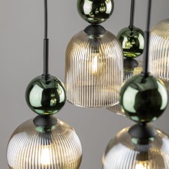 SOPHIA GREEN COGNAC LAMPA WISZĄCA 6XE14 11150