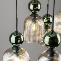 SOPHIA GREEN COGNAC LAMPA WISZĄCA 6XE14 11150