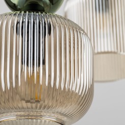 SOPHIA GREEN COGNAC LAMPA WISZĄCA 6XE14 11150