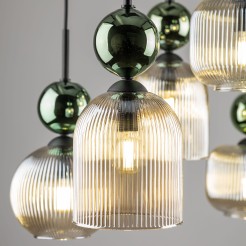 SOPHIA GREEN COGNAC LAMPA WISZĄCA 6XE14 11150