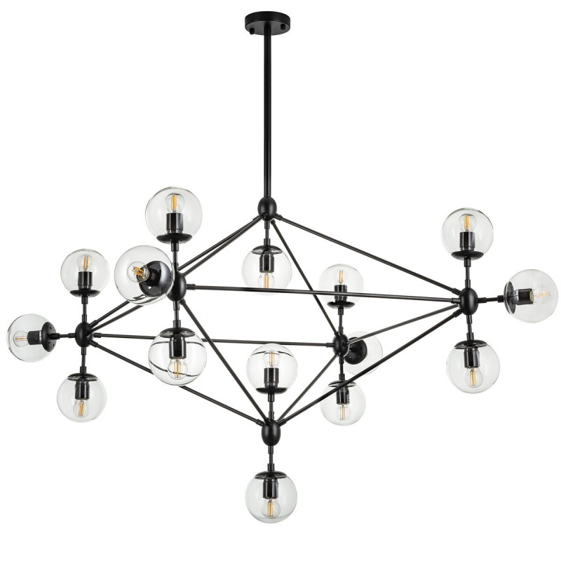 Lampa wisząca -15 bursztynowo czarna 110 cm ST-9047-15