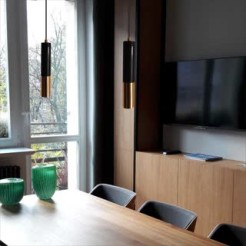 Lampa wisząca -1 czarno złota 5 cm ST-5719-1