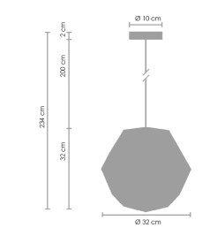 Lampa wisząca  chrom 32 cm ST-5001-S chrome
