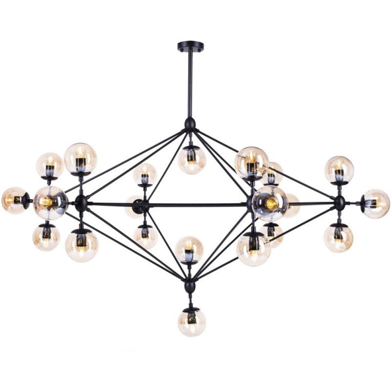 Lampa wisząca -21 bursztynowo czarna 165 cm ST-9047-21