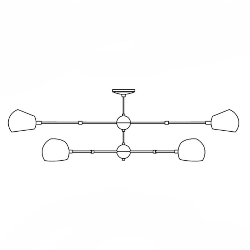 Lampa wisząca -6 biała 165 cm ST-5335-6 white