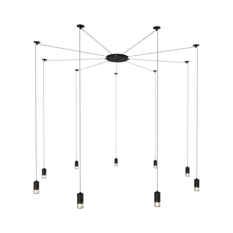 Lampa wisząca -9 czarna XT005-9P
