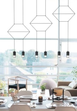 Lampa wisząca -2 czarna 35 cm XT037-2P