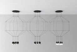 Lampa wisząca -8 czarna 80 cm XT080-8P