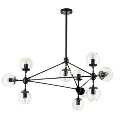 Lampa wisząca -10 transparentno czarna 90 cm ST-9047-10 transparent