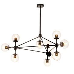 Lampa wisząca -10 transparentno czarna 90 cm ST-9047-10 transparent