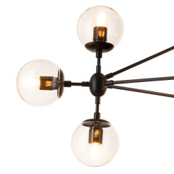 Lampa wisząca -10 transparentno czarna 90 cm ST-9047-10 transparent