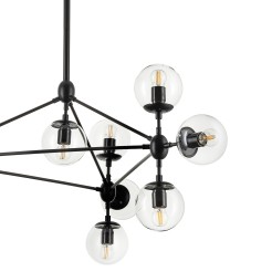 Lampa wisząca -10 transparentno czarna 90 cm ST-9047-10 transparent