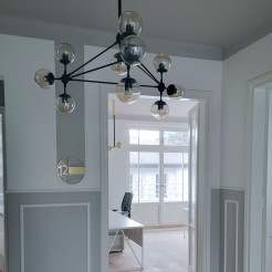 Lampa wisząca -10 transparentno czarna 90 cm ST-9047-10 transparent