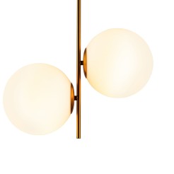 Lampa wisząca -2 mosiądz 44 cm , białe klosze ST-5025-2 BRASS