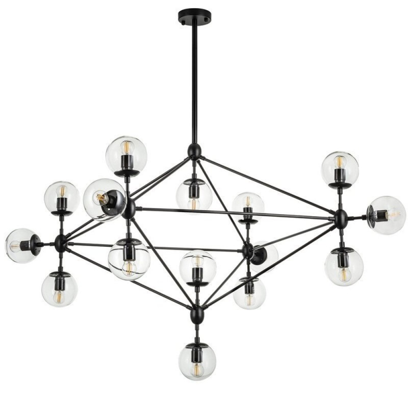 Lampa wisząca transparentno czarna Astrifero 15 ST-9047-15 transparent