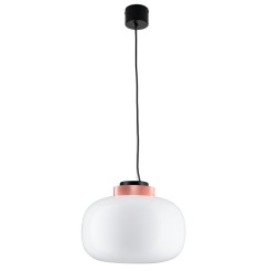 Lampa wisząca  LED biało miedziana 35 cm 9969P/B white