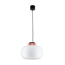 Lampa wisząca  LED biało miedziana 35 cm 9969P/B white