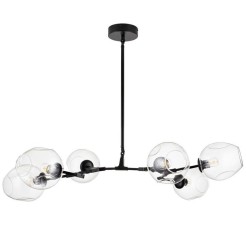 Lampa wisząca -6 transparentno czarna 130 cm ST-1232-6 black transparent