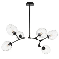 Lampa wisząca -6 transparentno czarna 130 cm ST-1232-6 black transparent
