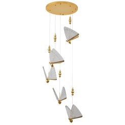 Lampa wisząca  5 LED złota 45 cm MP0090-5 gold