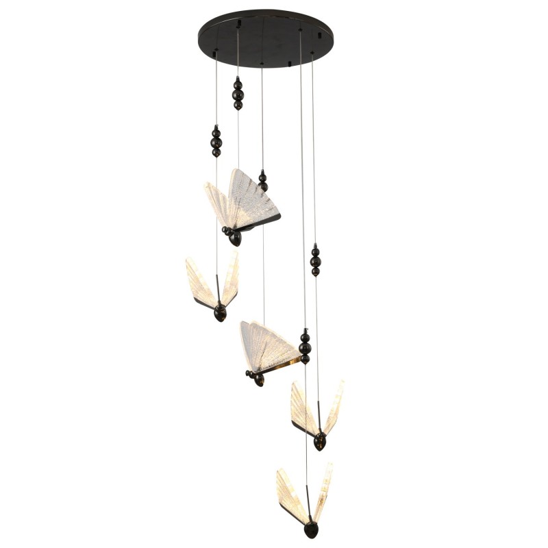 Lampa wisząca  5 LED czarna 45 cm MP0090-5 black