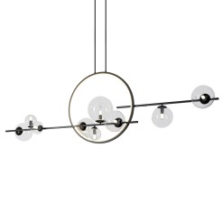 Lampa wisząca  DOUBLE czarna 145 cm MP0083-L145