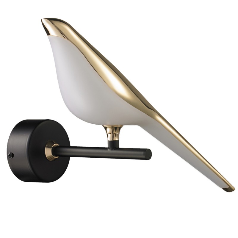 Lampa ścienna PTAK  LED złoto-czarna 28 cm ST-9008-W