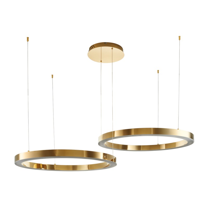 Lampa wisząca  80+80 LED złoty połysk na 1 podsufitce DN924-80+80 gold