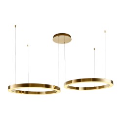 Lampa wisząca  80+80 LED złoty połysk na 1 podsufitce DN924-80+80 gold